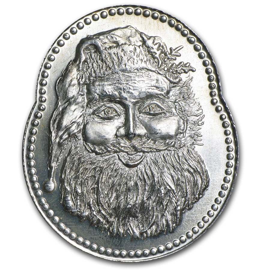 1 oz Silver Oval Santa Claus (Christmas) Unique Silver Products APMEX